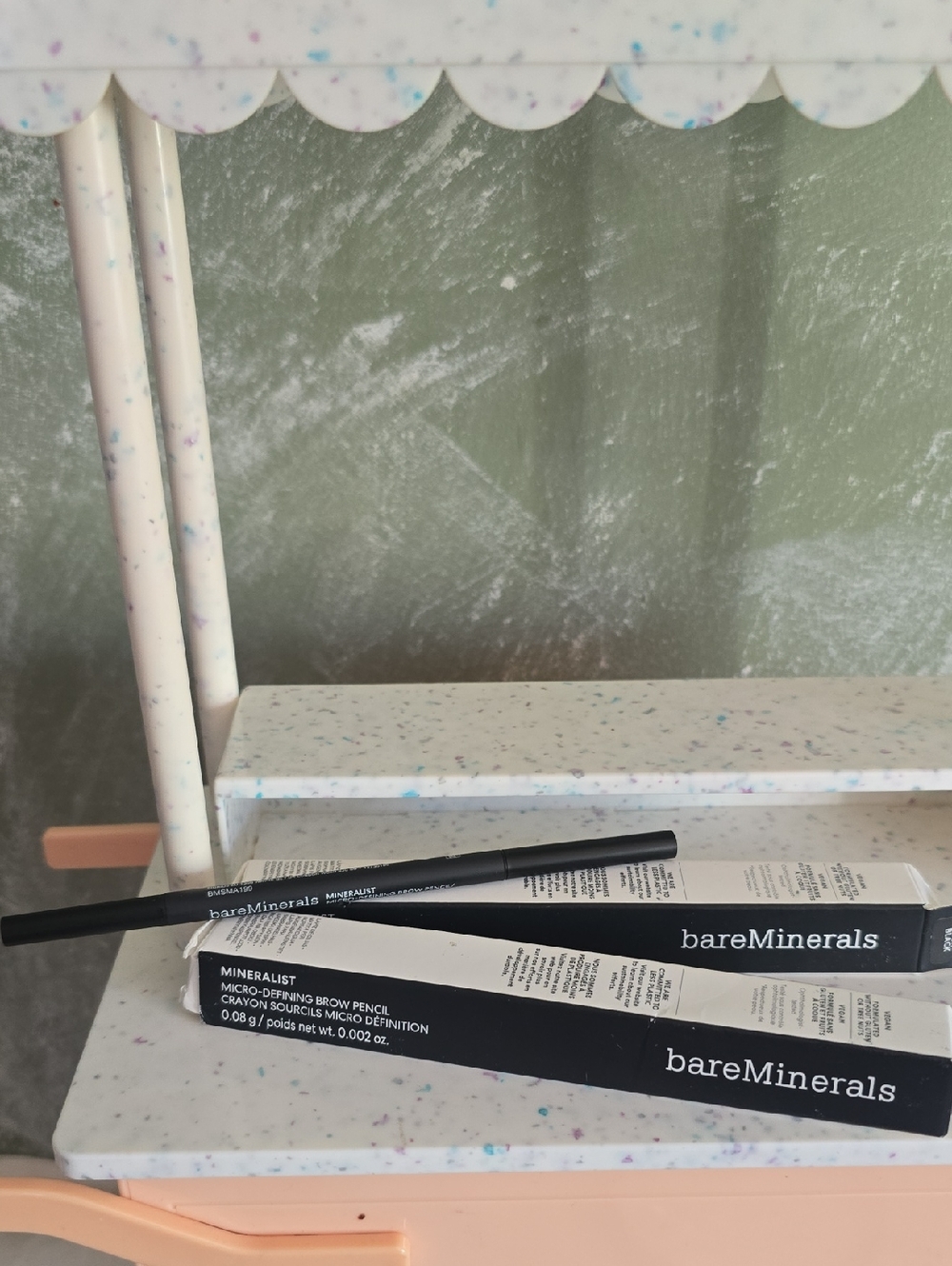 2 bareMinerals Mineralist Micro Defining Brow Pencil - Rich Black New
